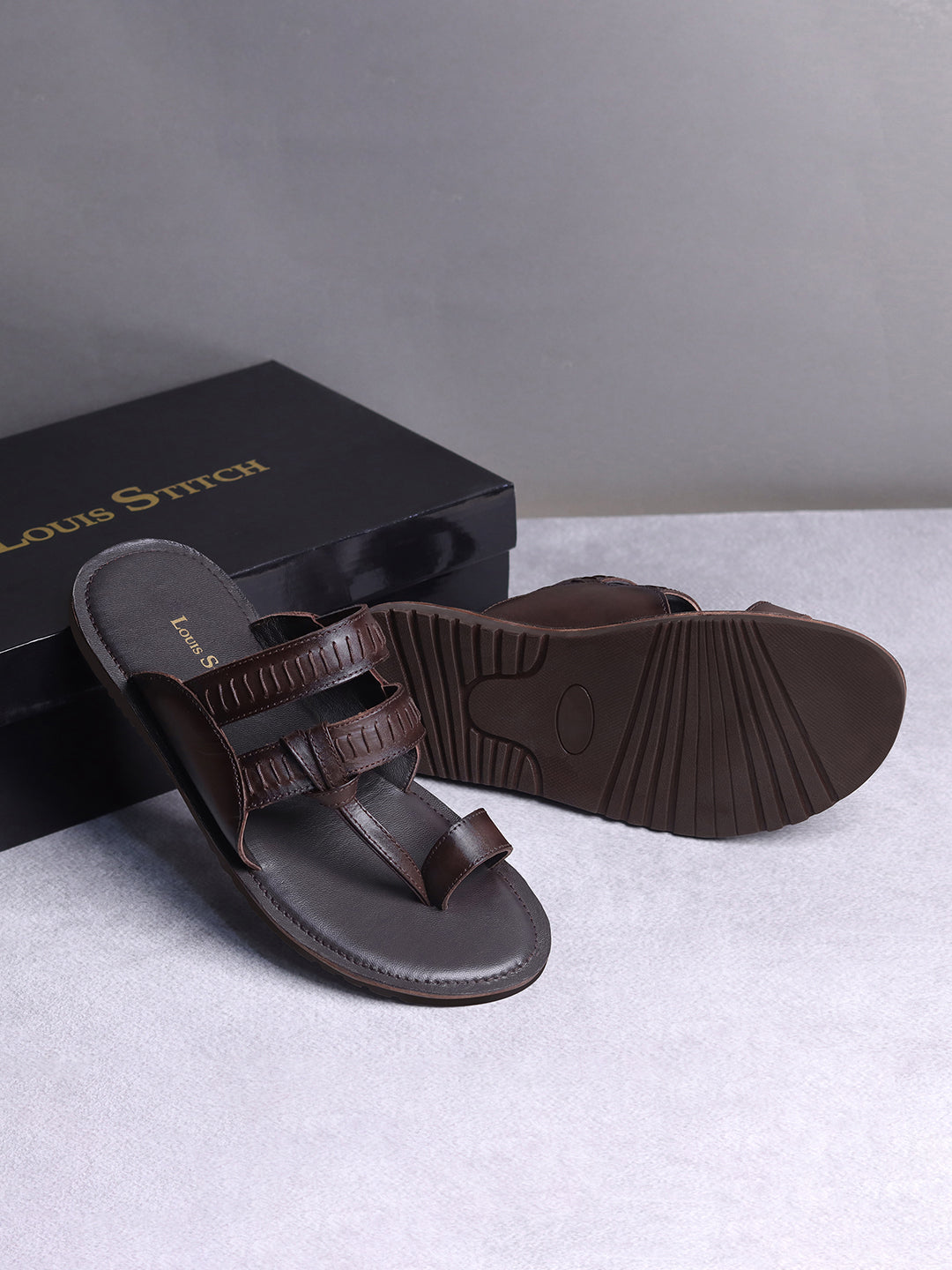 Men's Premium Italian Crust Leather Flip-Flops