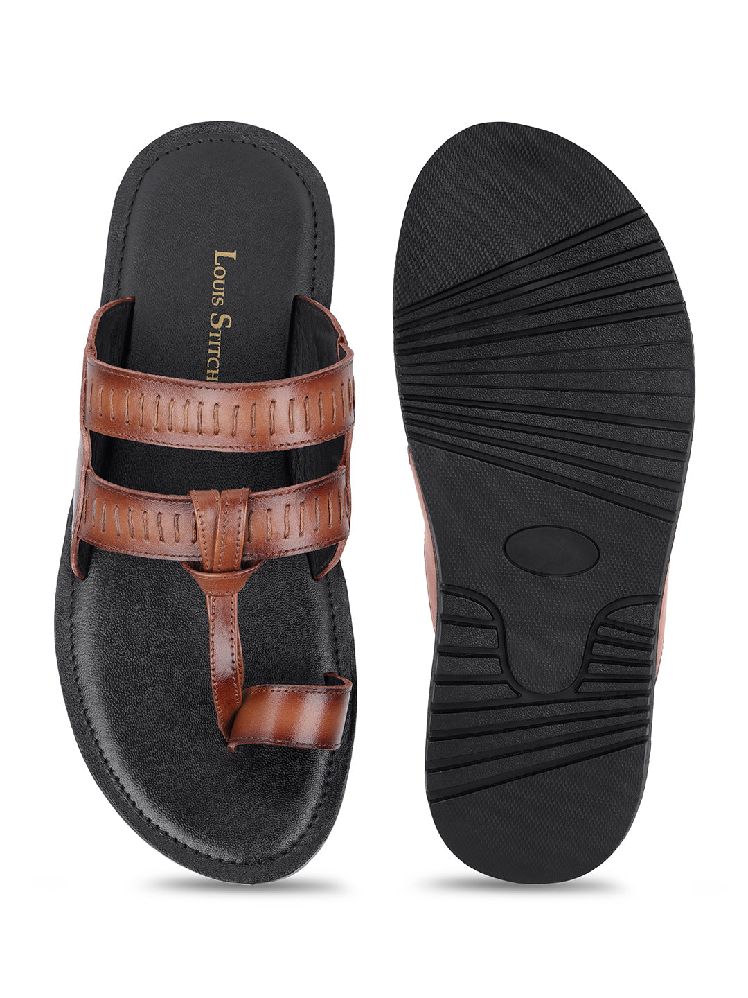 Men's Premium Italian Crust Leather Flip-Flops