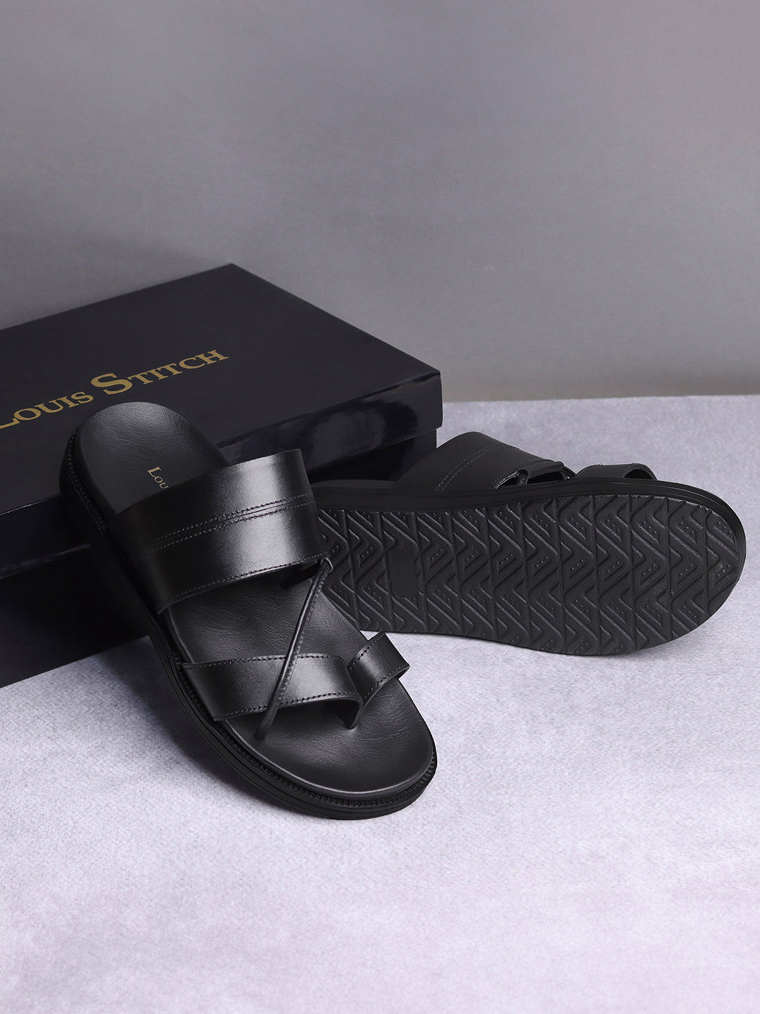 Men's Premium Italian Crust Leather Flip-Flops