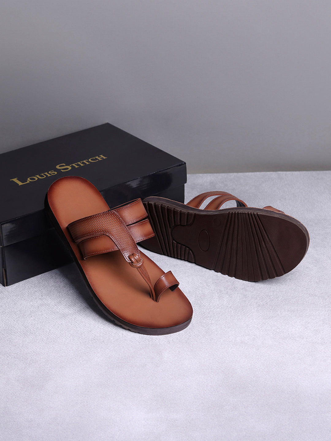 Men's Premium Italian Crust Leather Flip-Flops