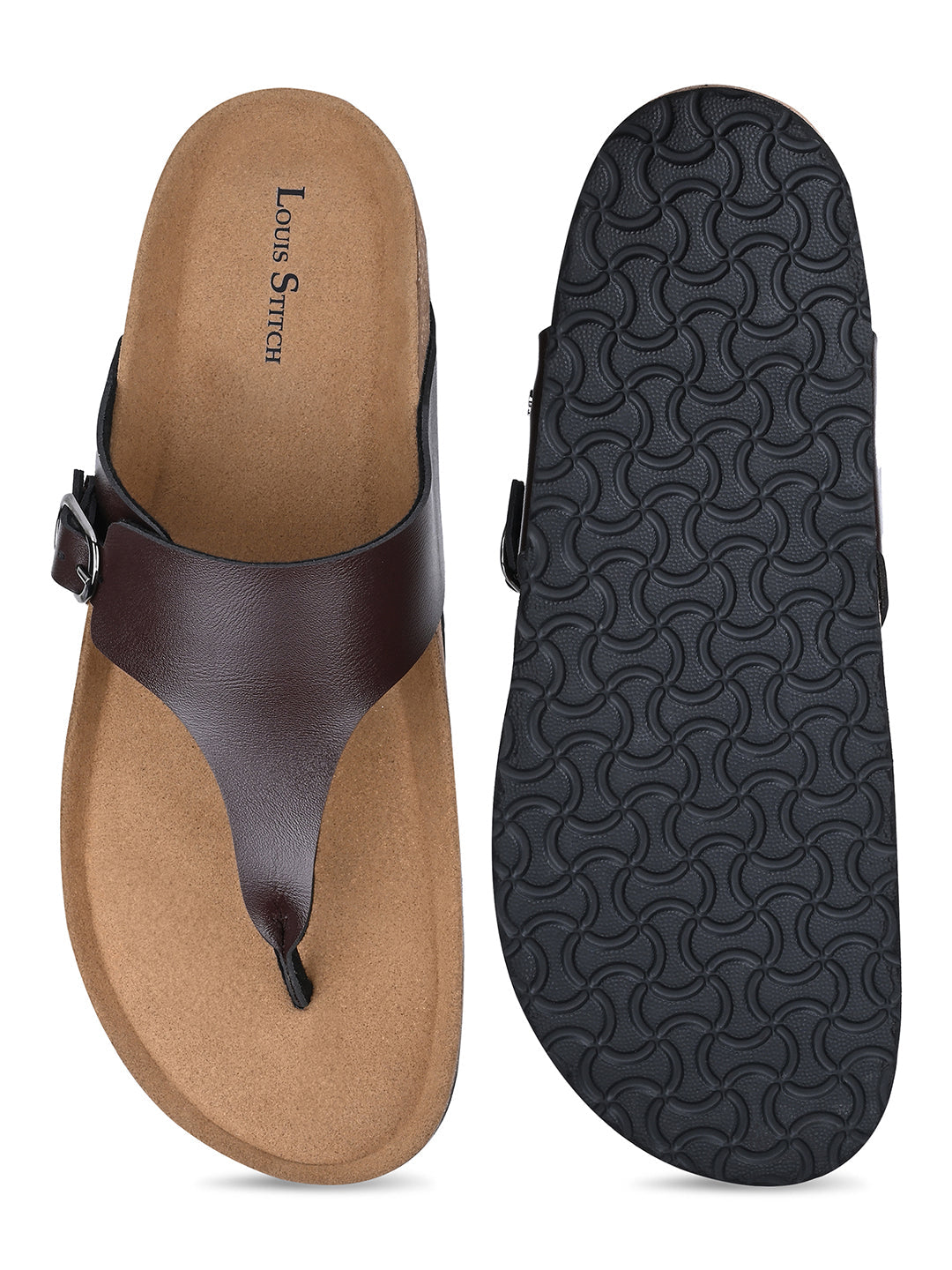 Men's Brunette Brown Premium Comfy Flip-Flops for Men