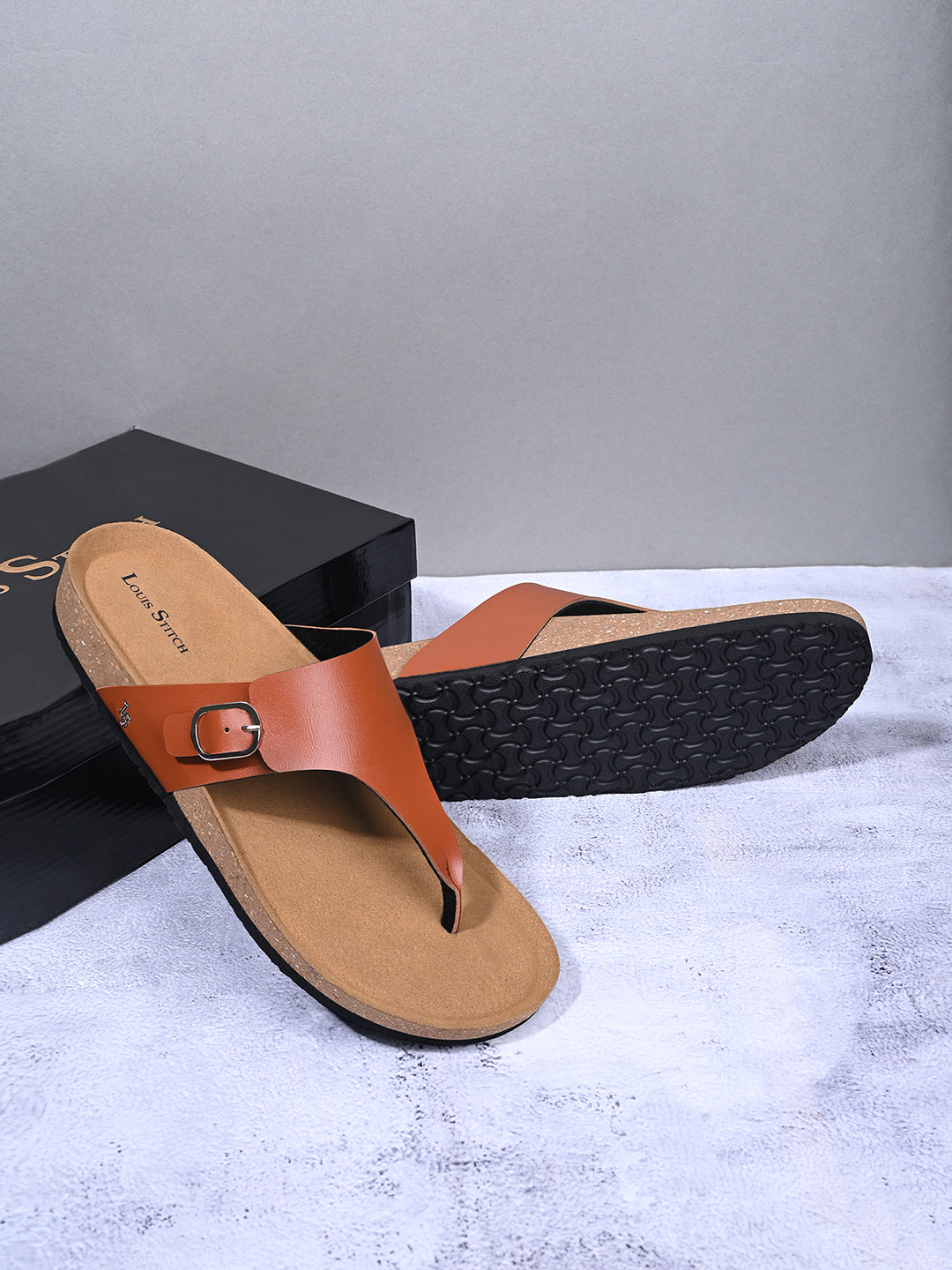 Men's Tan Premium Comfy Flip-Flops for Men