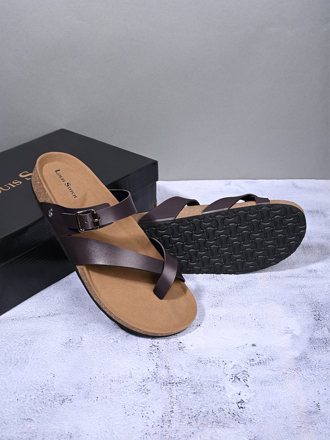 Men's Brunette Brown Premium Comfy Flip-Flops for Men