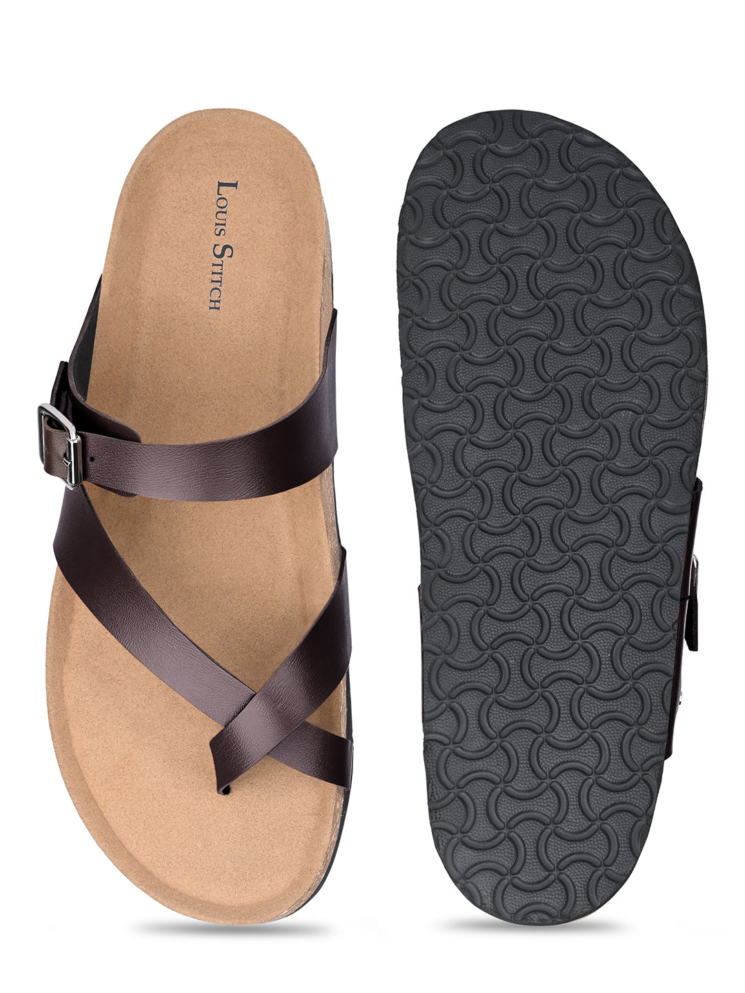 Men's Brunette Brown Premium Comfy Flip-Flops for Men