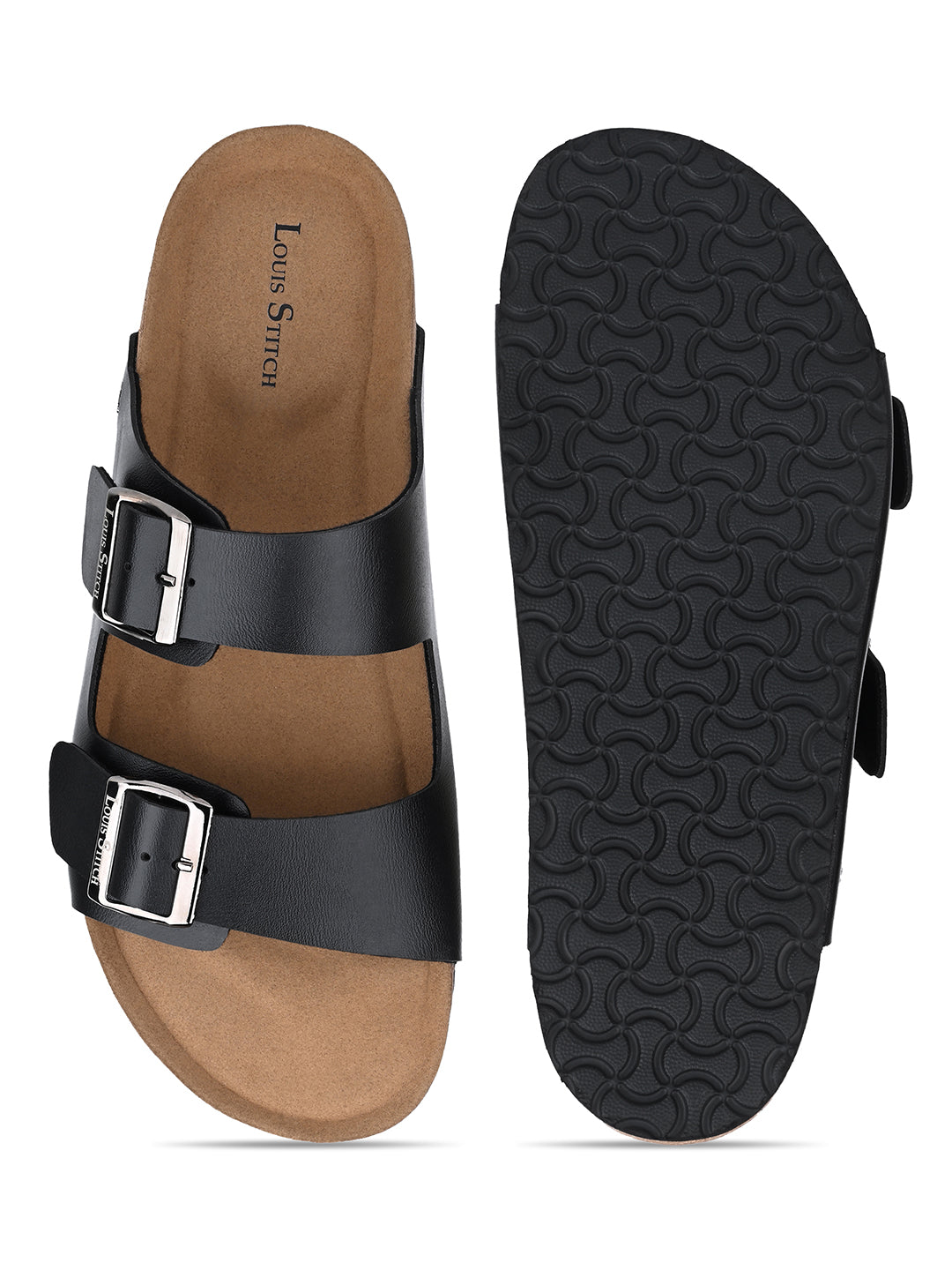 Men's Jet Black Premium Comfy Flip-Flops for Men