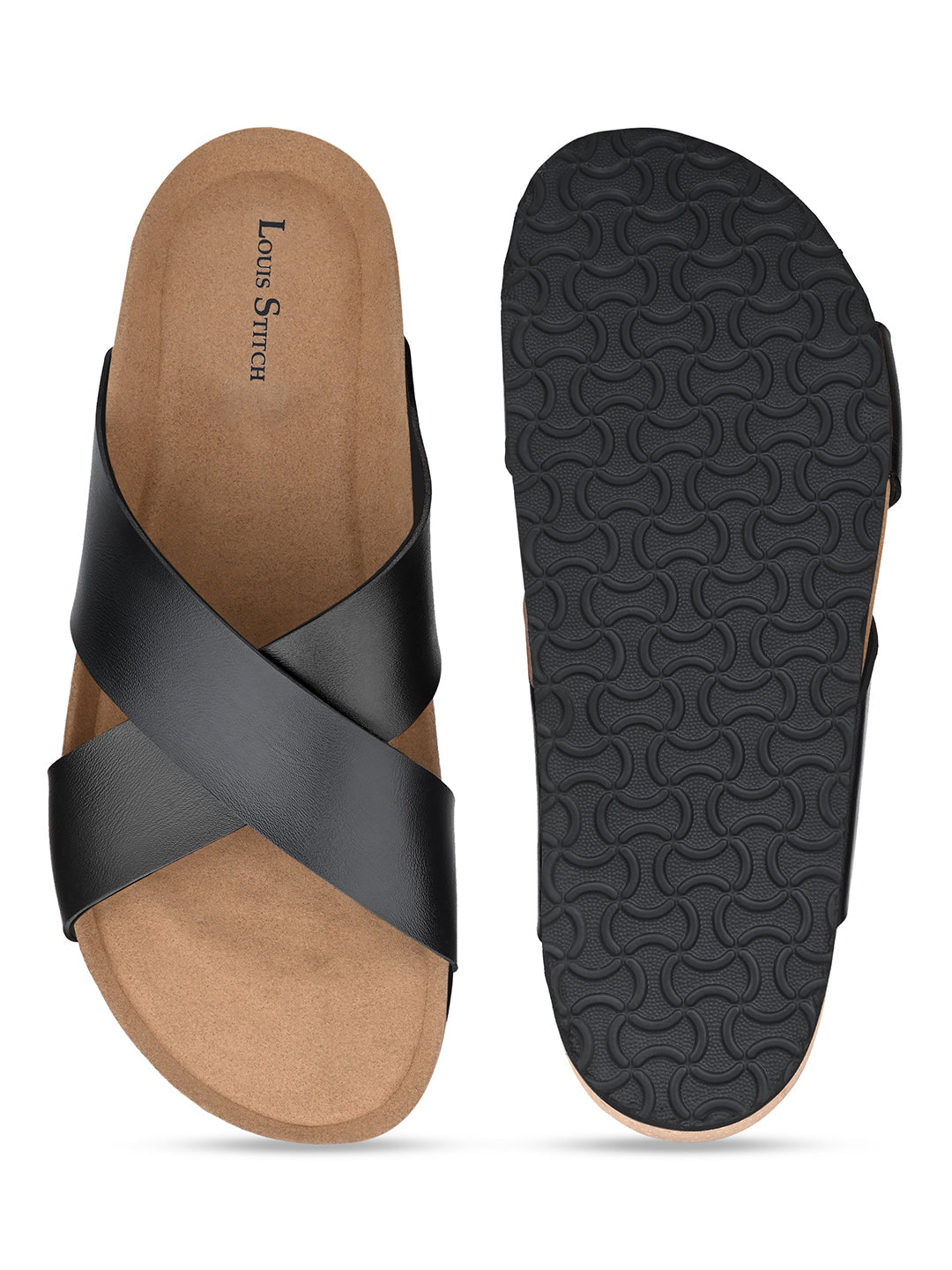 Men's Jet Black Premium Comfy Flip-Flops for Men