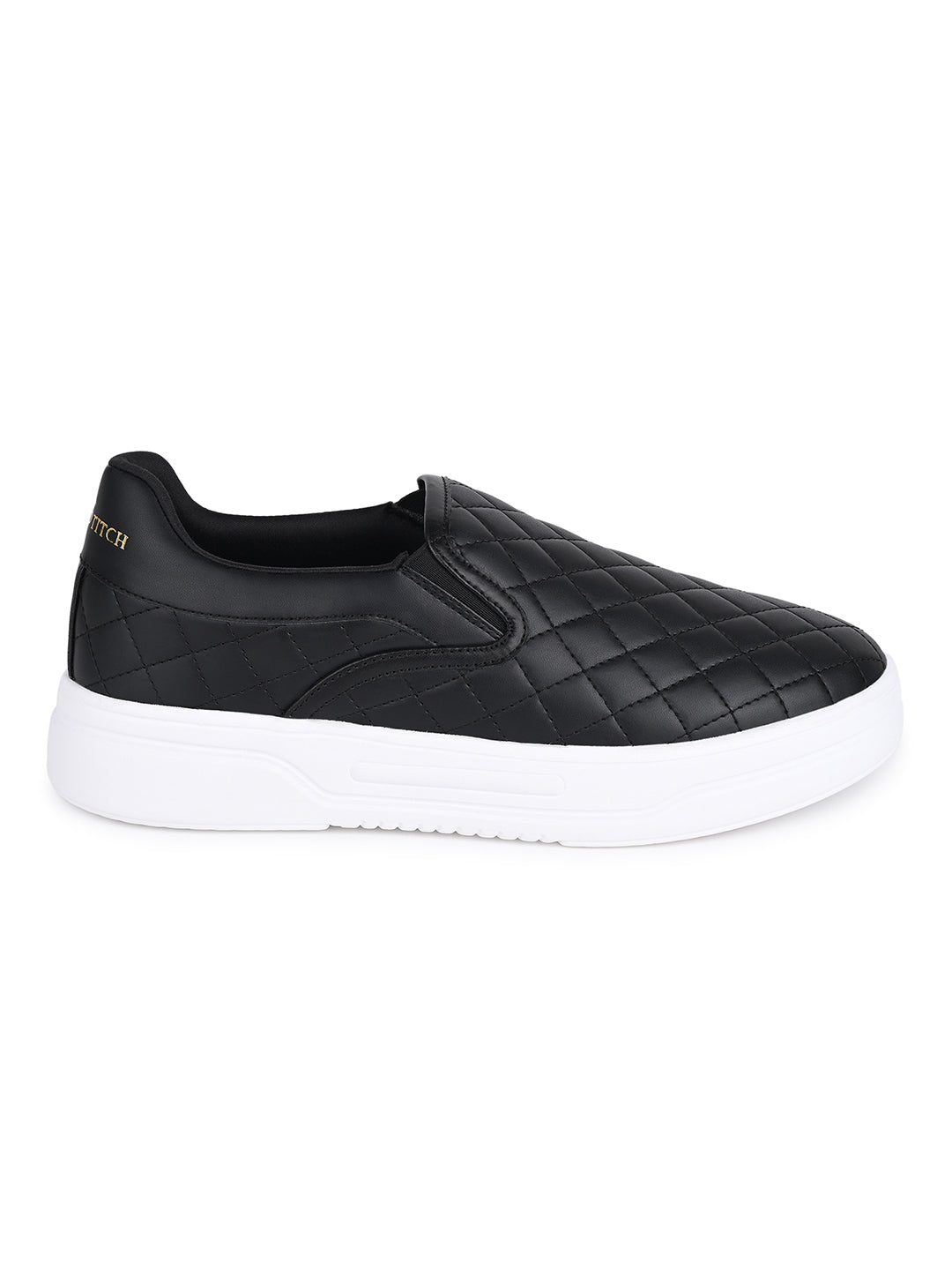 Black Slip-On Sneakers For Men