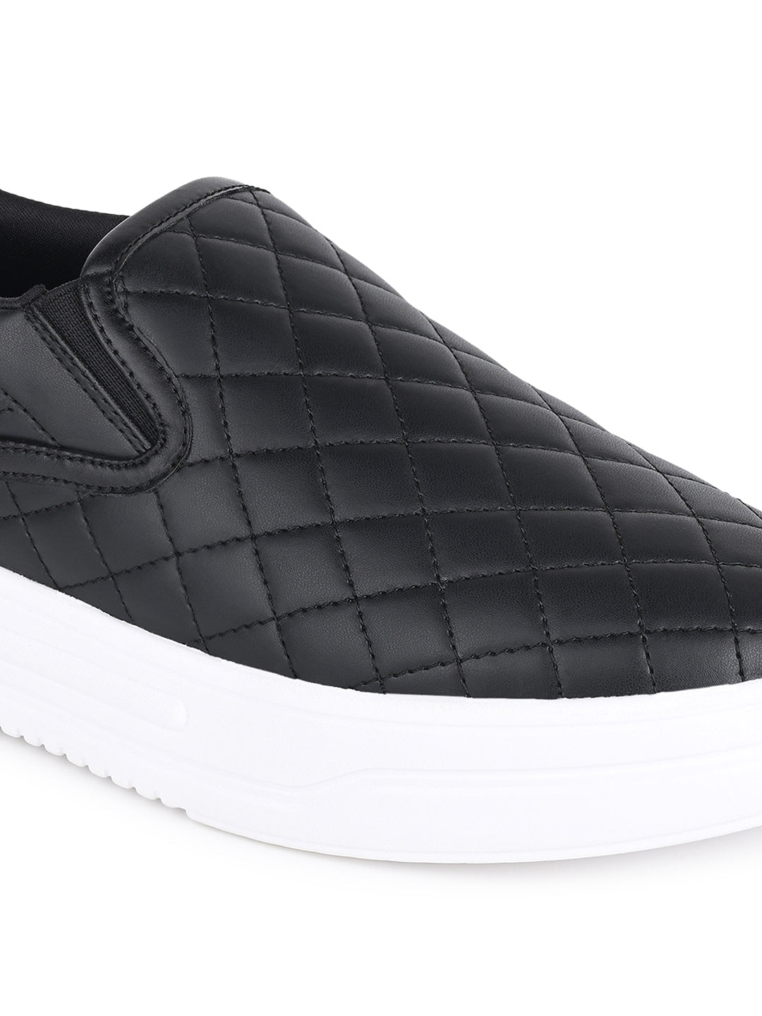 Black Slip-On Sneakers For Men