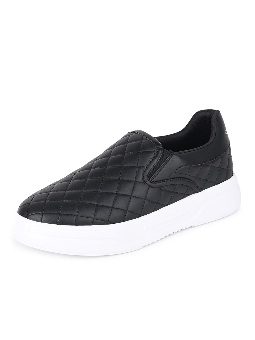 Black Slip-On Sneakers For Men