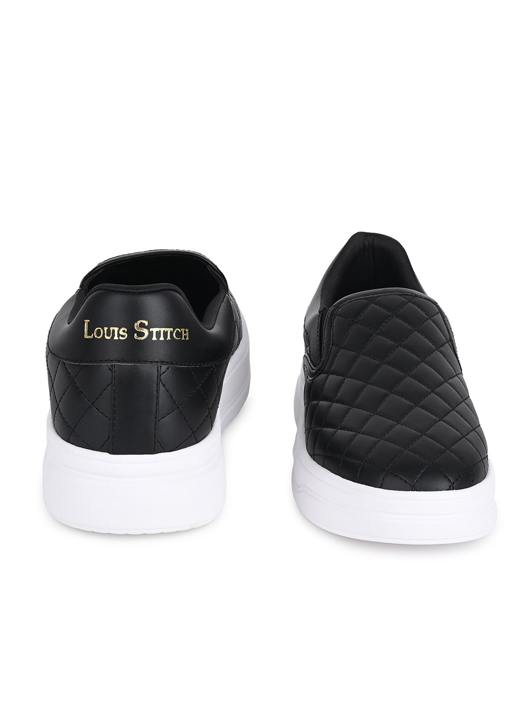 Black Slip-On Sneakers For Men