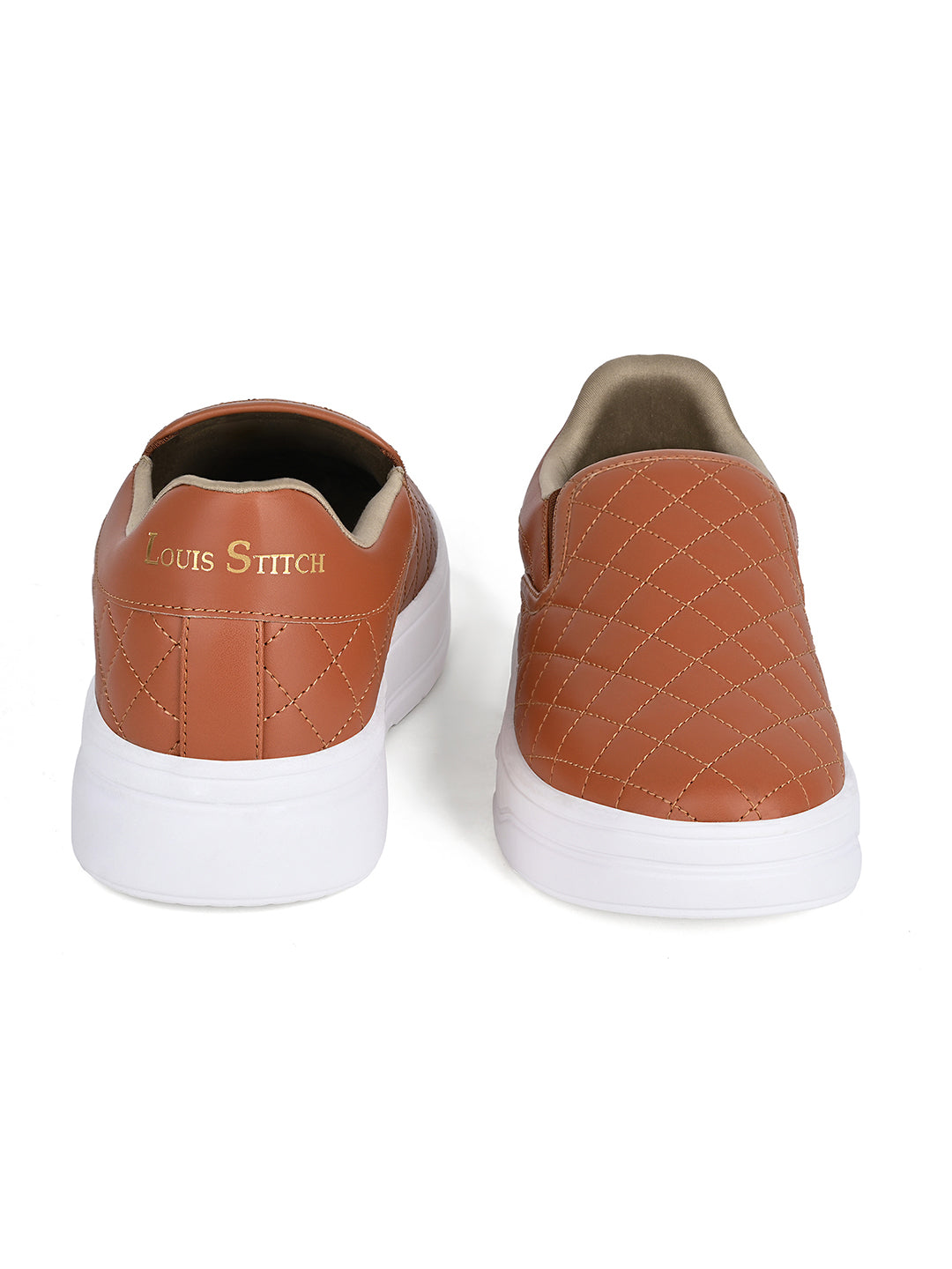 Tan Slip-On Sneakers For Men