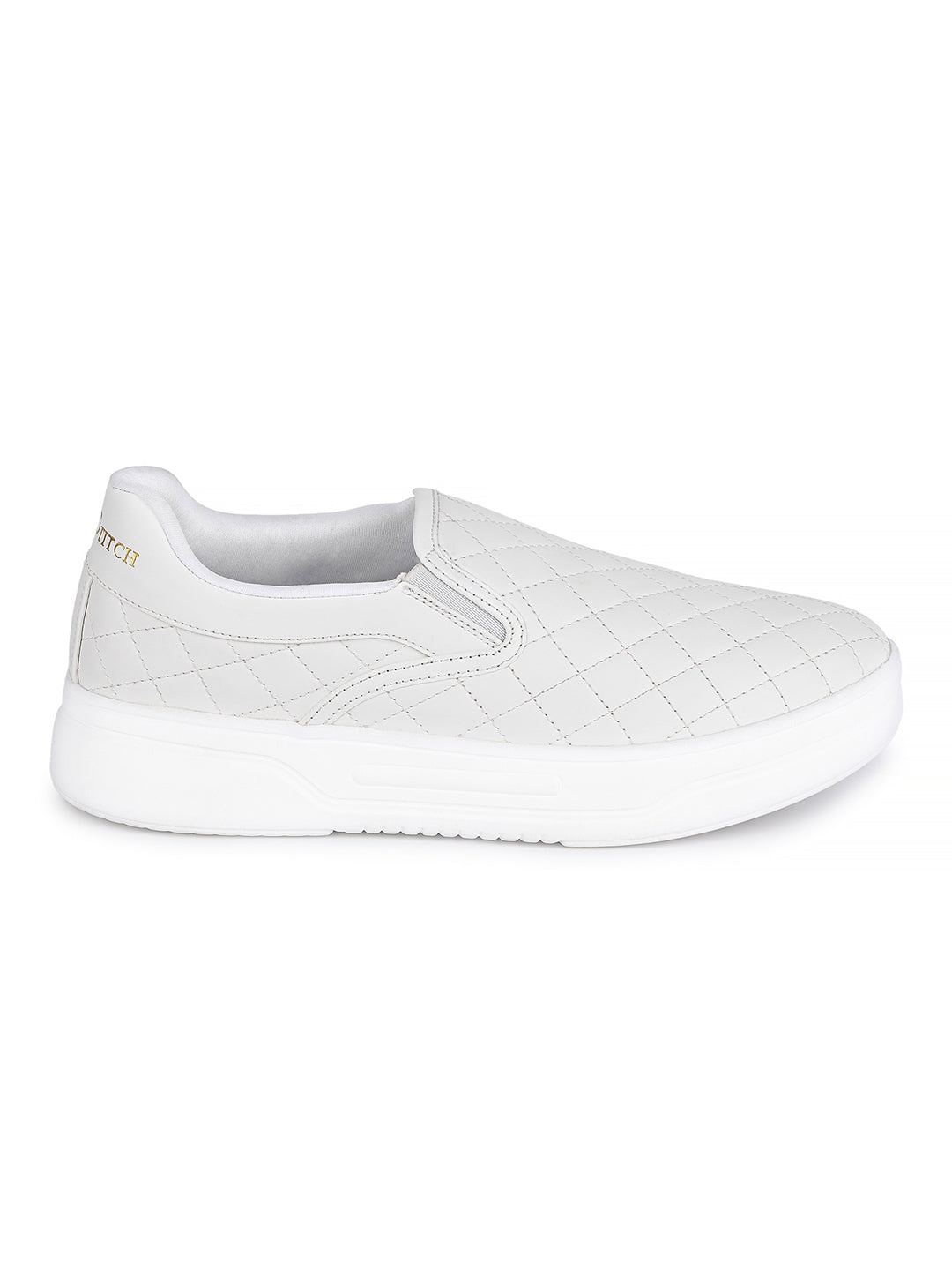 White Slip-On Sneakers For Men