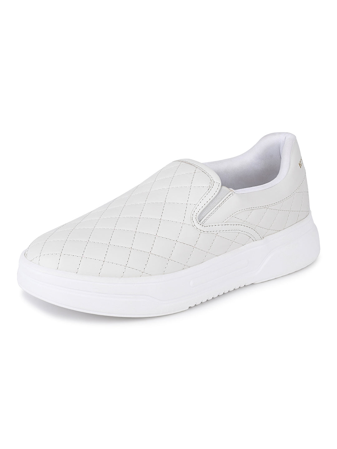 White Slip-On Sneakers For Men