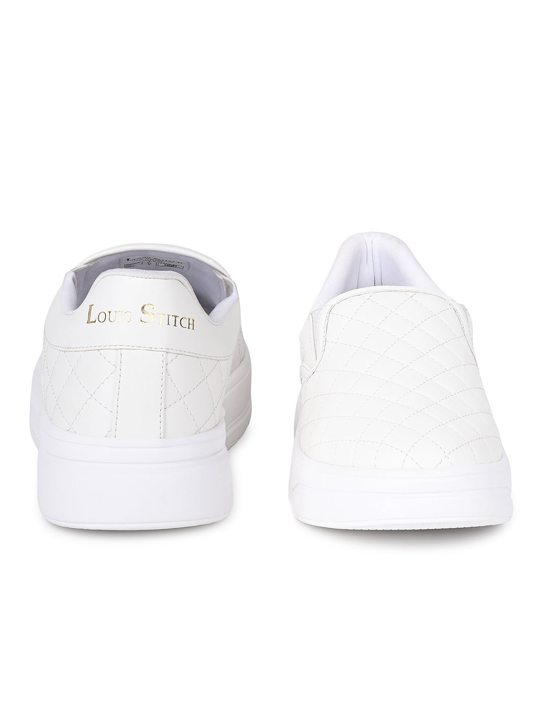 White Slip-On Sneakers For Men