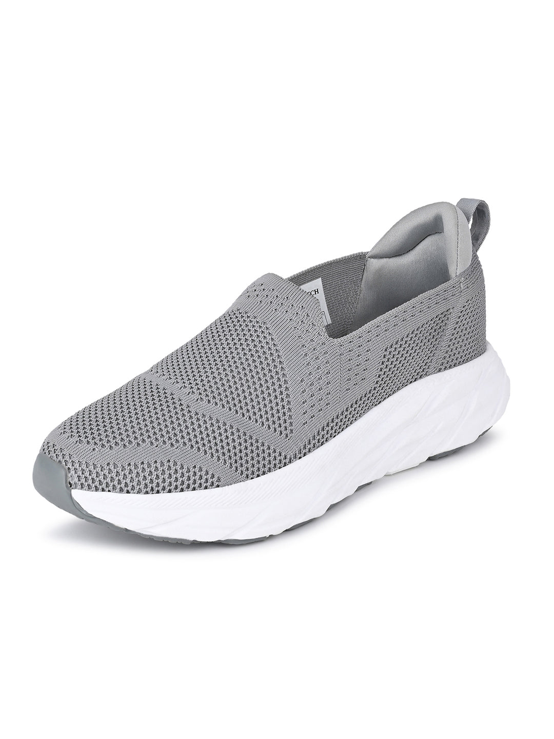 Grey Flyknit Slip-On Sneakers For Men