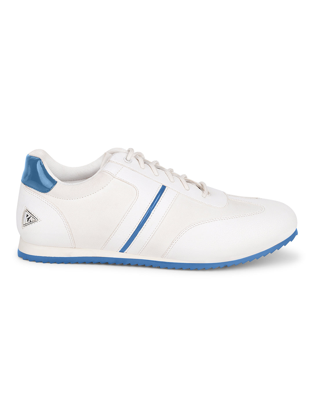 White and Blue Sneakers For Men