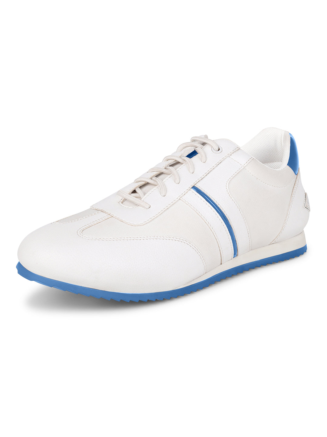 White and Blue Sneakers For Men