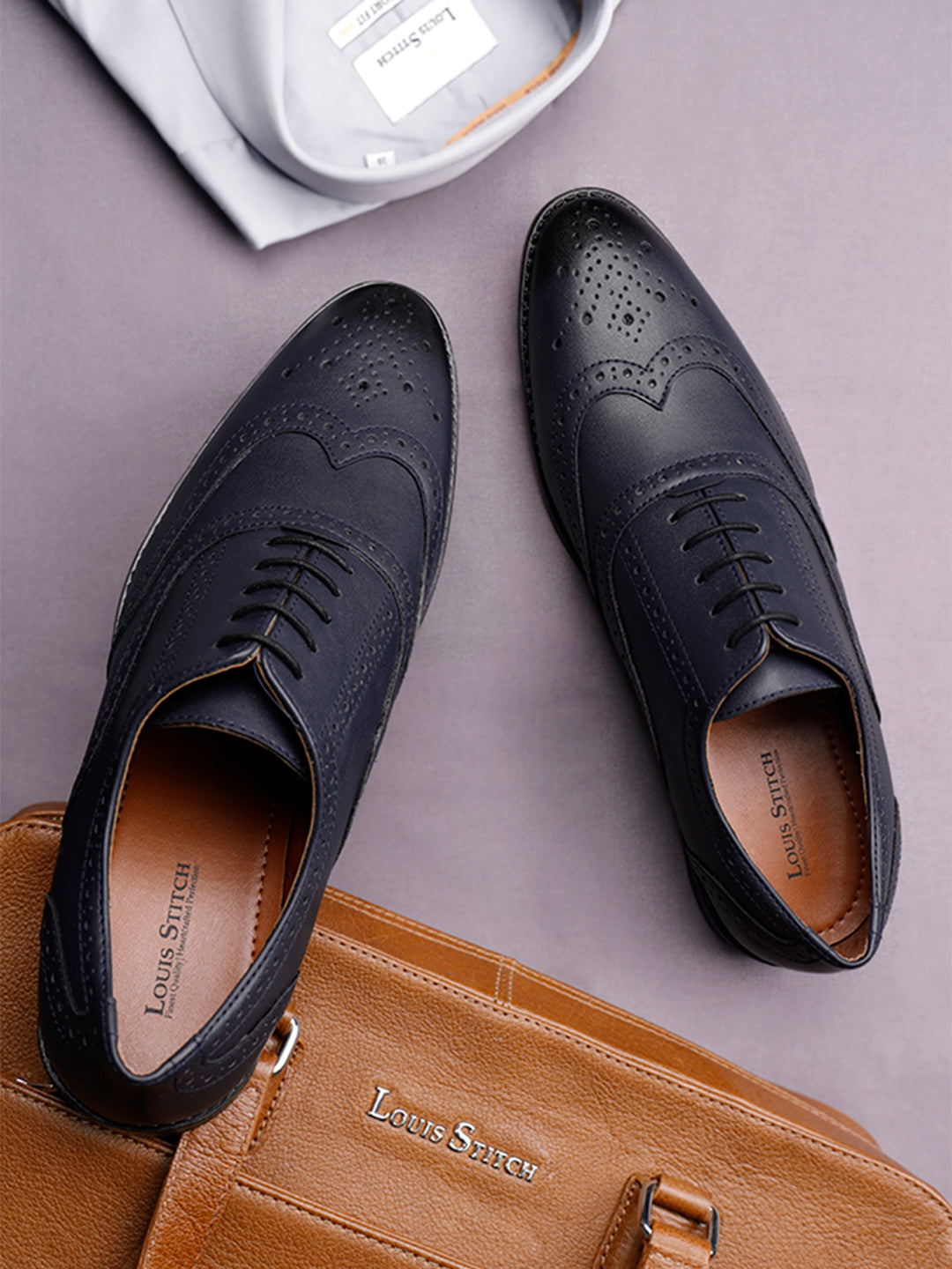 Men's Wingtip Brogue Style Comfortable Formal Lace Up Shoes