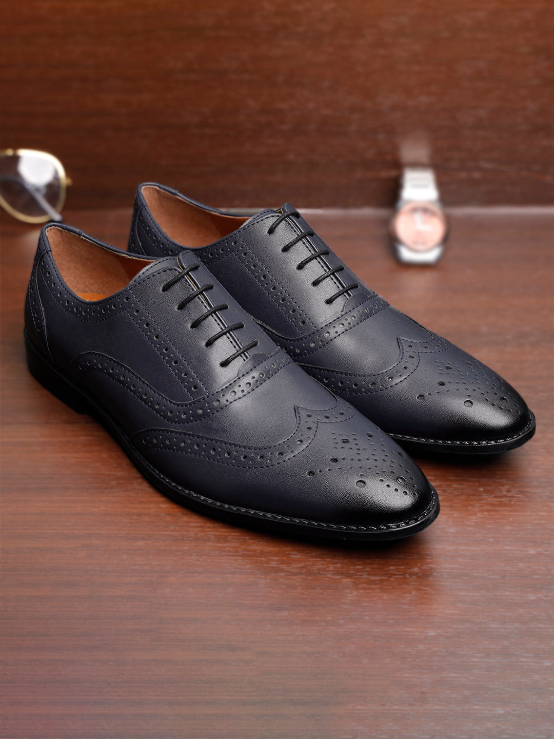 Men's Wingtip Brogue Style Comfortable Formal Lace Up Shoes