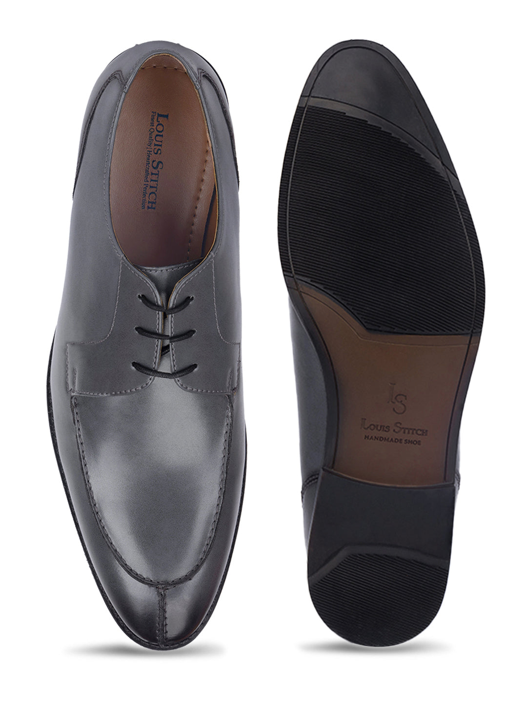 Ash Grey Derby Laceups for Men