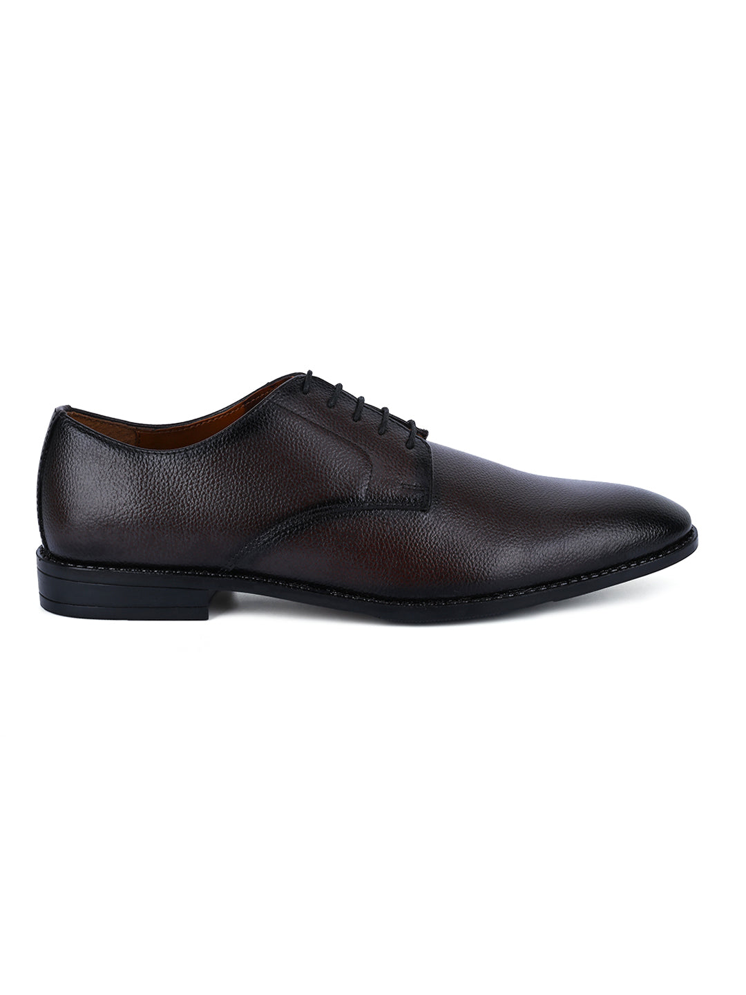 Brunette Brown Derby Lace Up Shoes