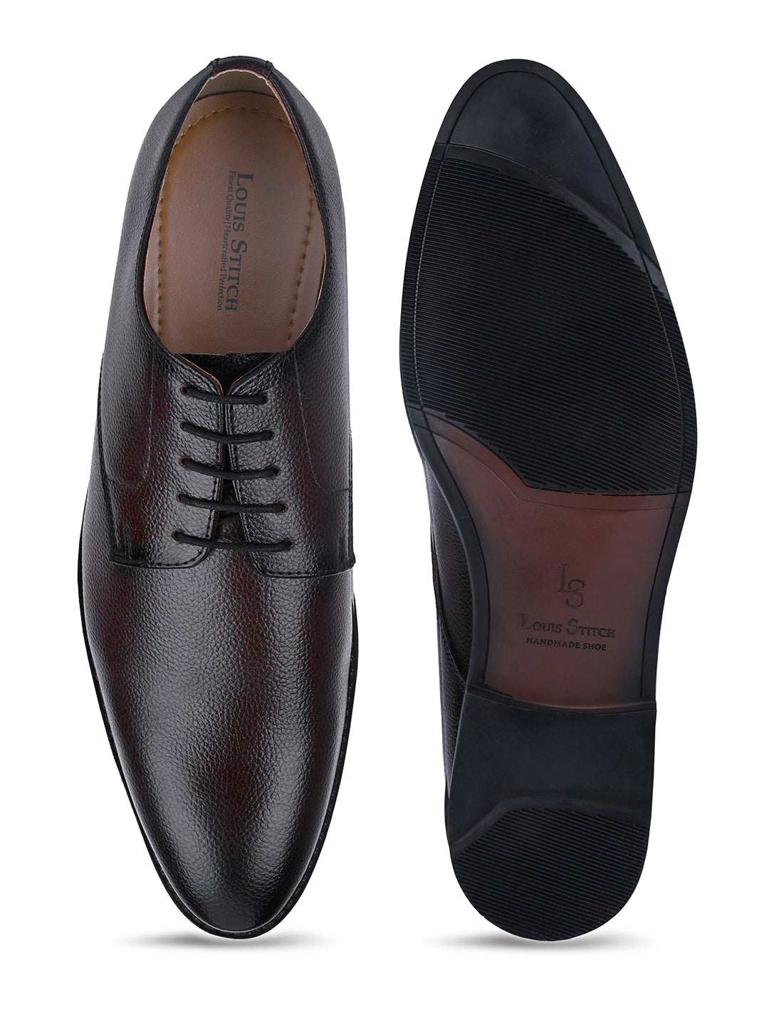 Brunette Brown Derby Lace Up Shoes