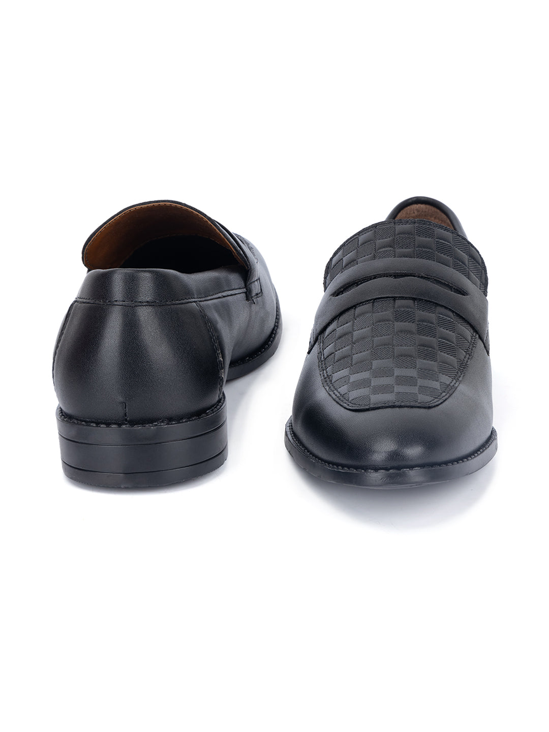 Jet Black Moccasins Slipons for Men