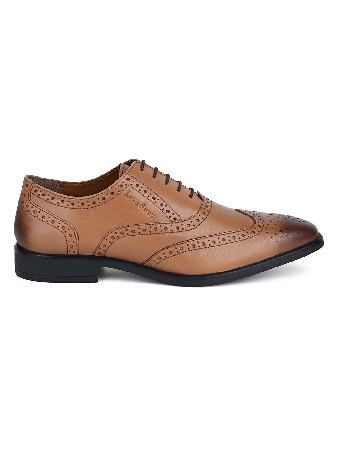 Egyptian Crust Leather Wingtip Brogue British Tan Shoes for Men