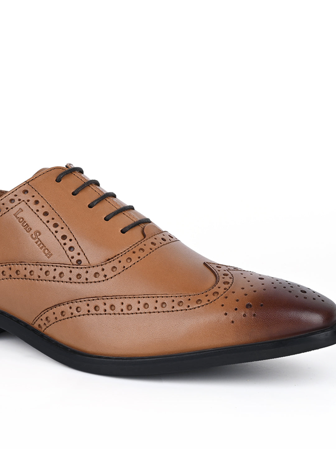 Egyptian Crust Leather Wingtip Brogue British Tan Shoes for Men