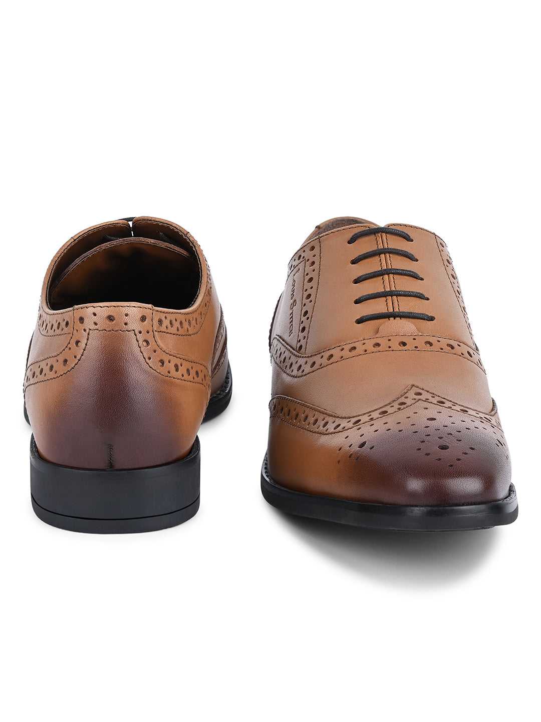 Egyptian Crust Leather Wingtip Brogue British Tan Shoes for Men