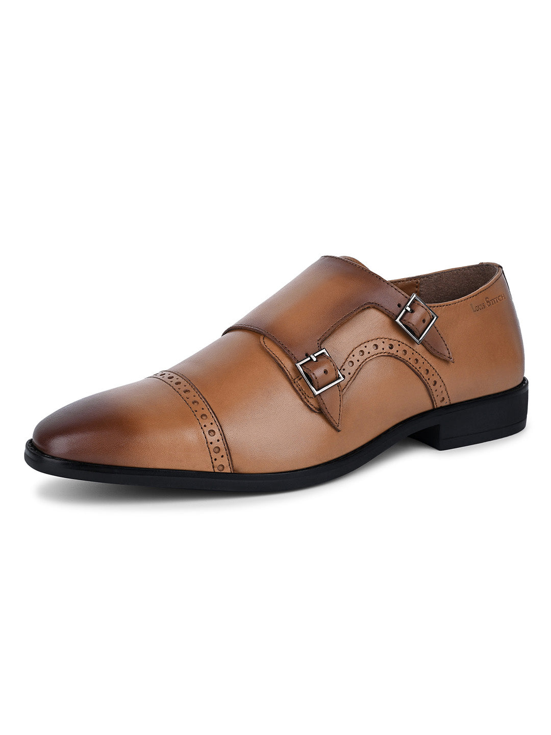 Egyptian Crust Leather Monk British Tan Shoes for Men