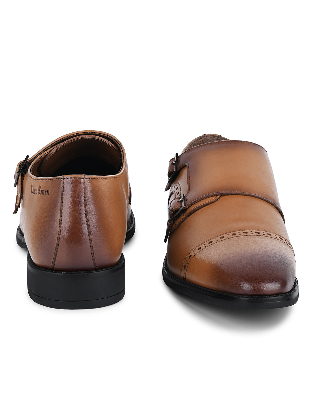 Egyptian Crust Leather Monk British Tan Shoes for Men