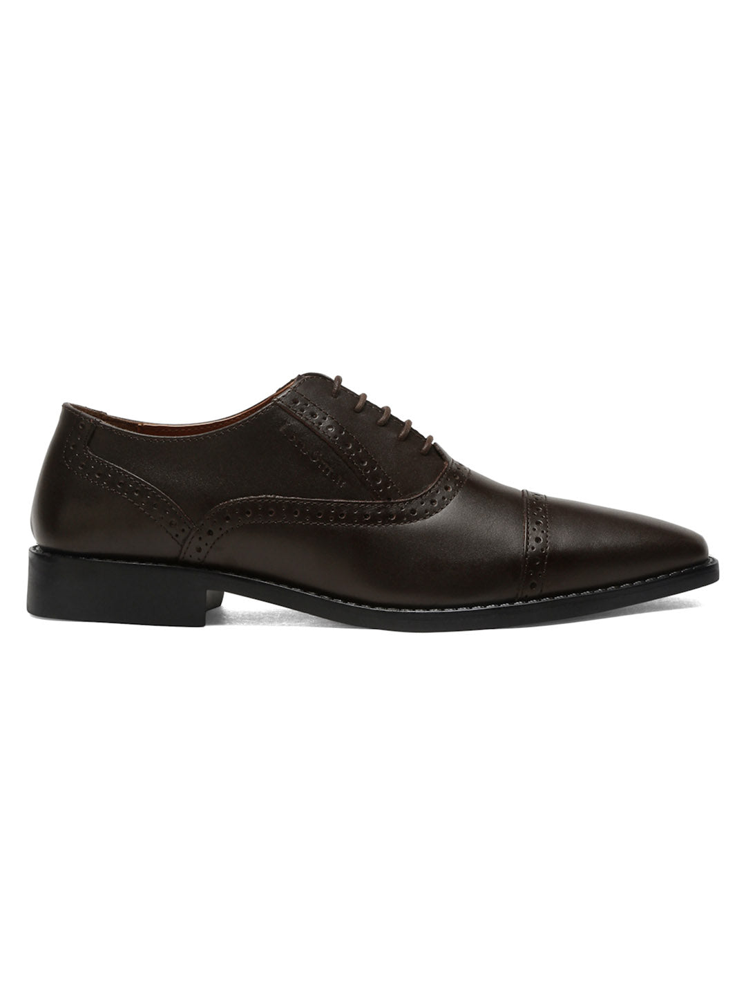 Italian Leather Oxford Brunette Brown Shoes for Men