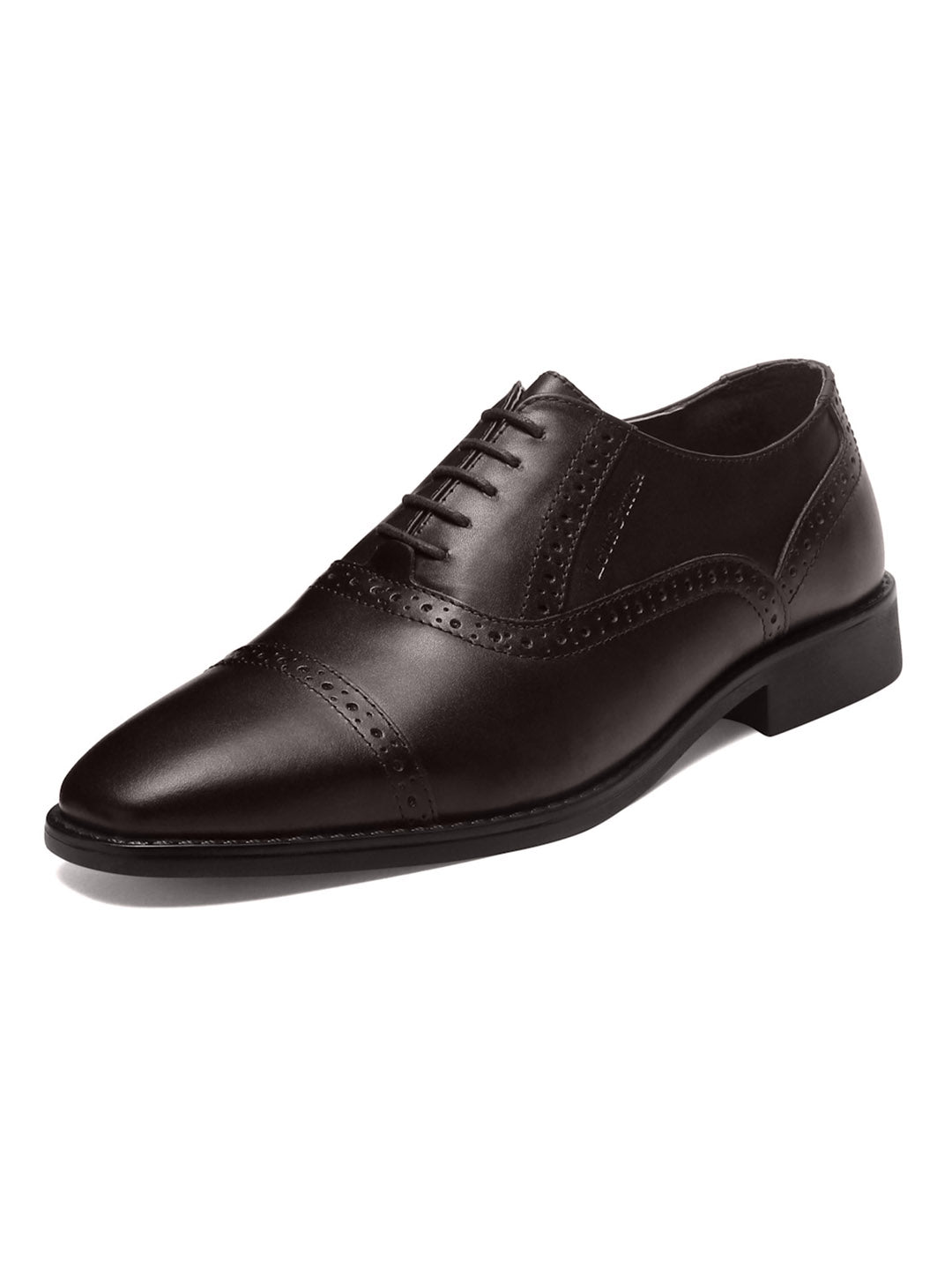 Italian Leather Oxford Brunette Brown Shoes for Men