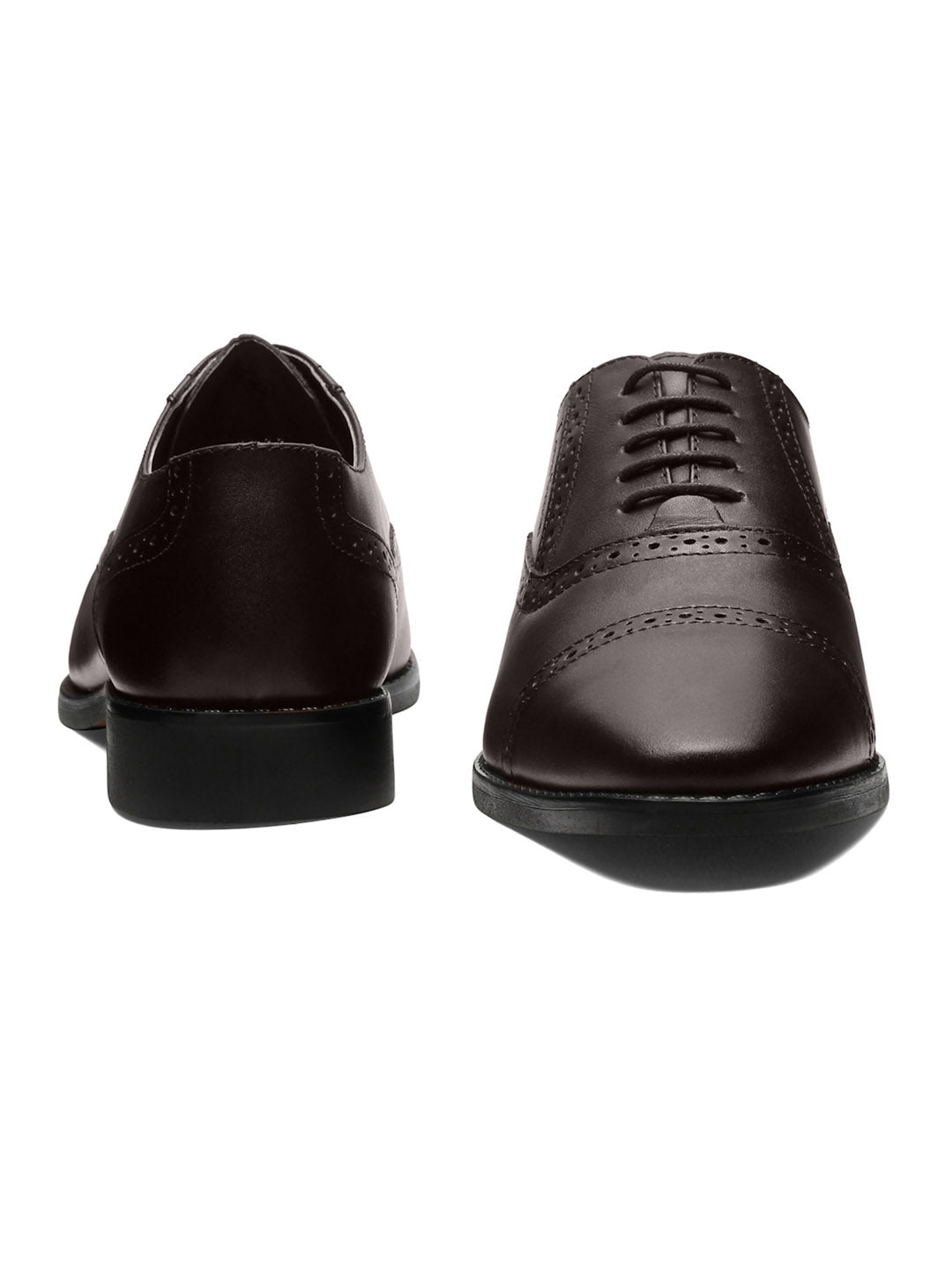 Italian Leather Oxford Brunette Brown Shoes for Men