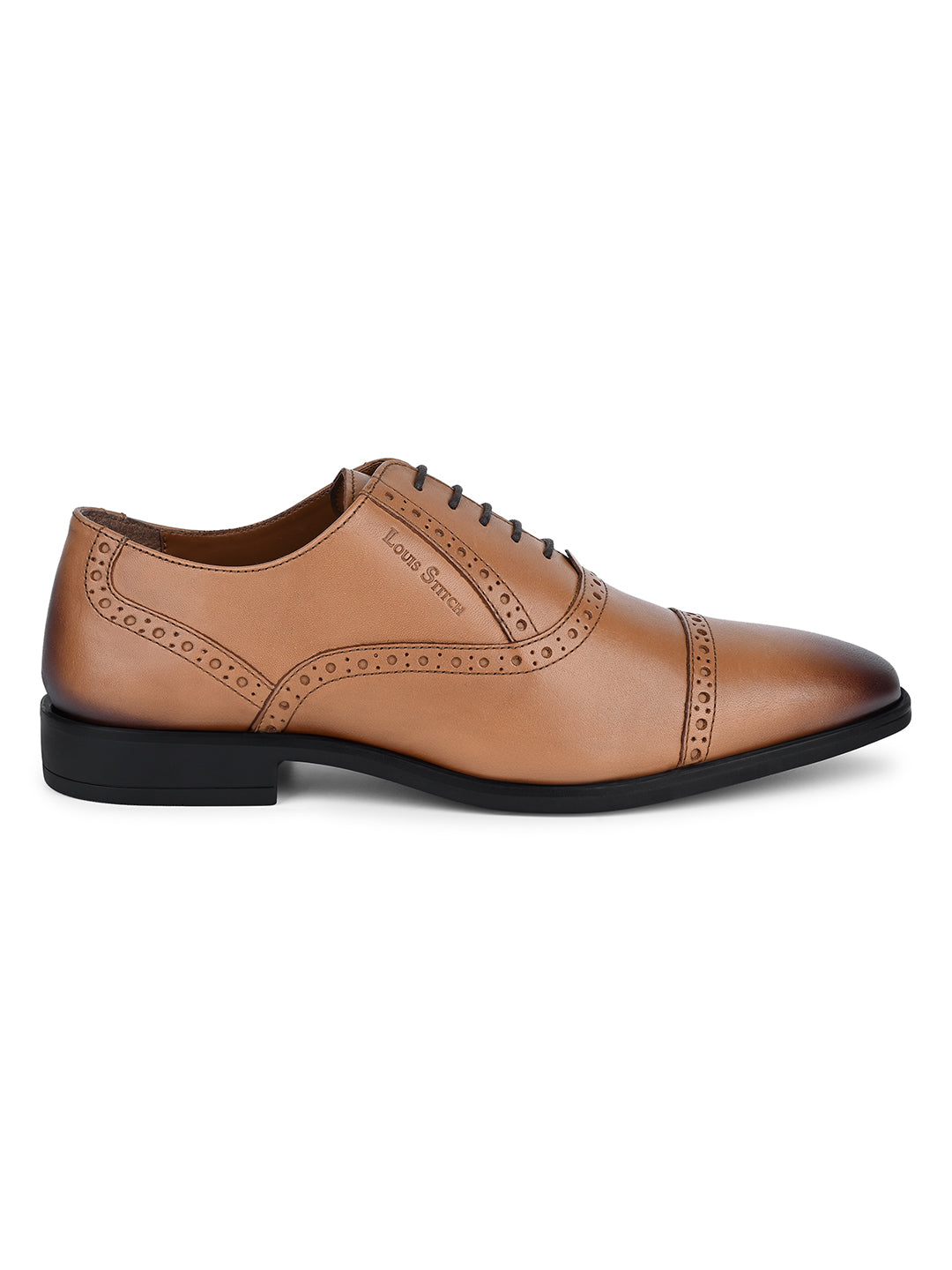 Egyptian Crust Leather Derby British Tan Shoes for Men