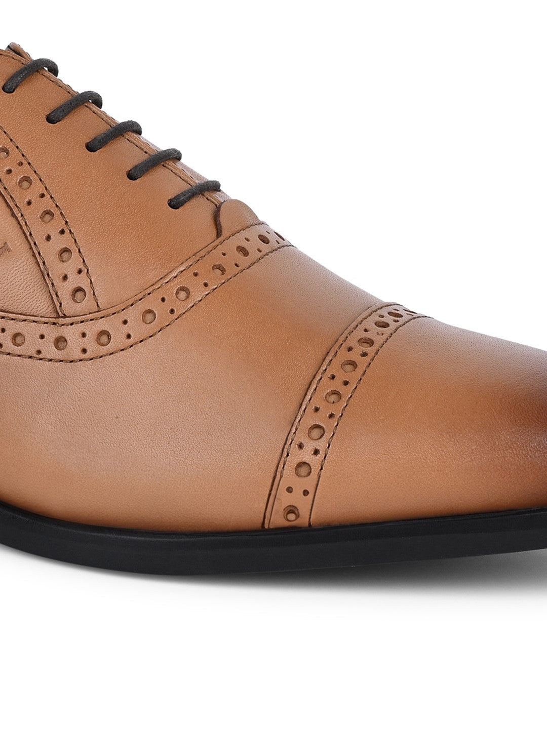 Egyptian Crust Leather Derby British Tan Shoes for Men