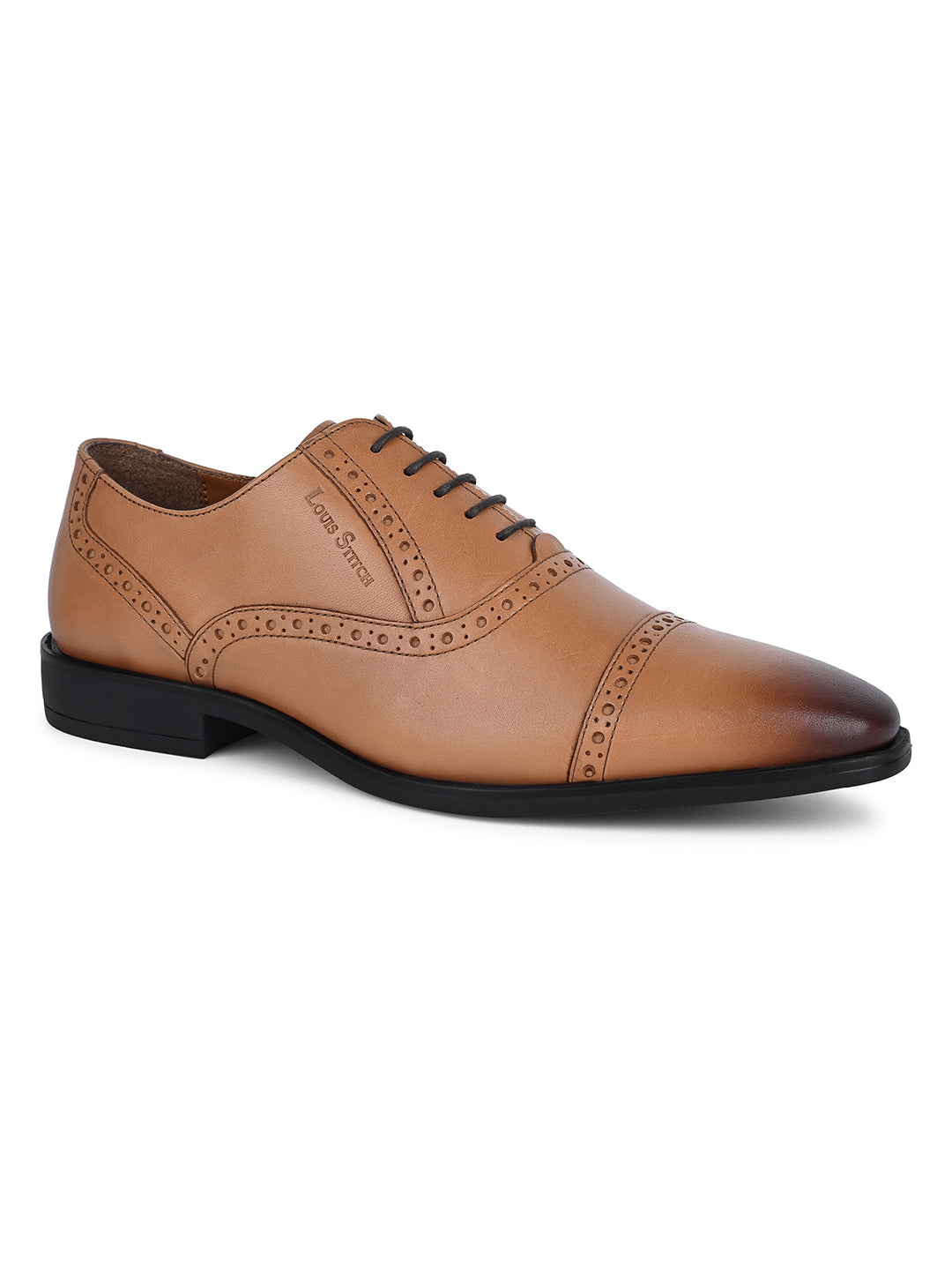 Egyptian Crust Leather Derby British Tan Shoes for Men