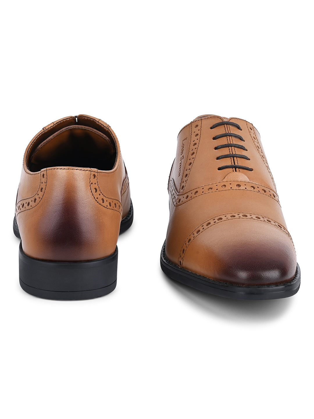 Egyptian Crust Leather Derby British Tan Shoes for Men