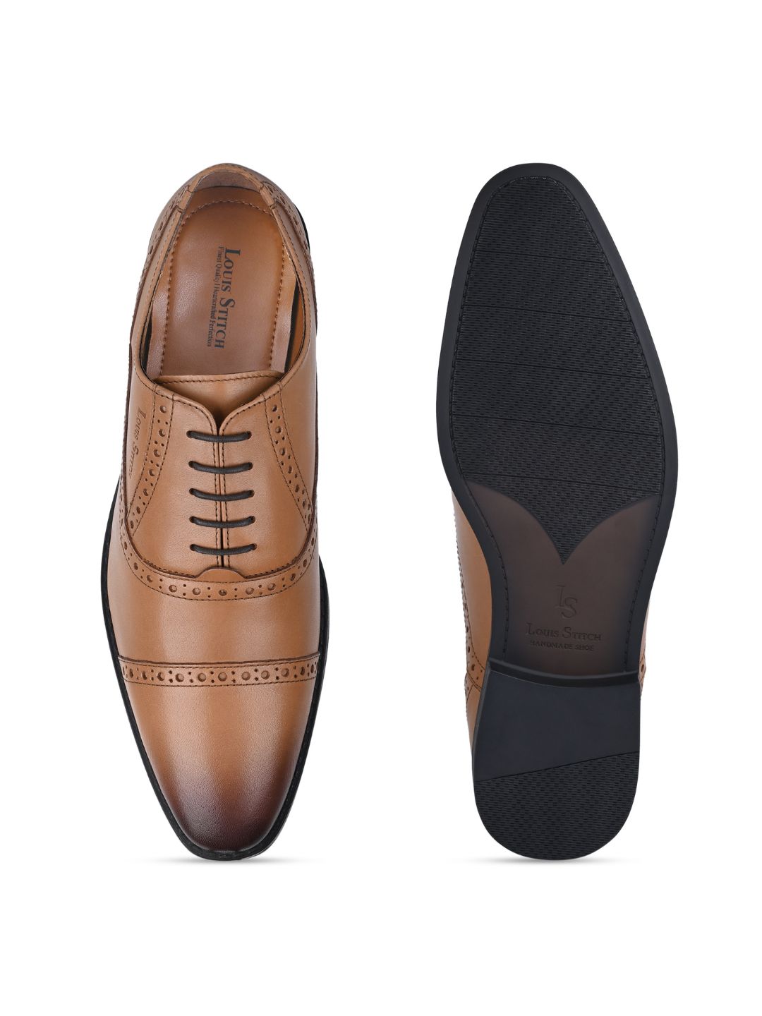 Egyptian Crust Leather Derby British Tan Shoes for Men