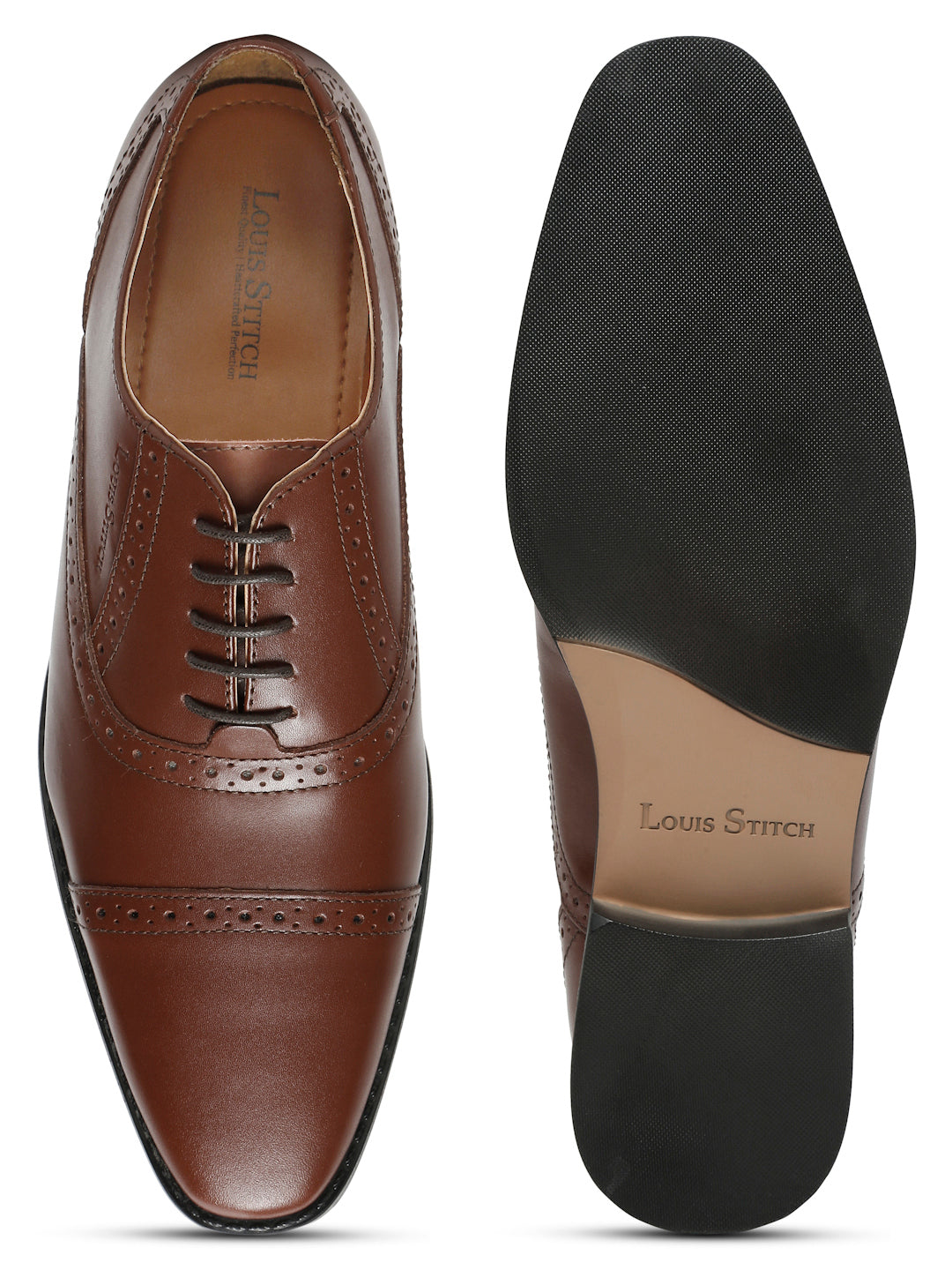 Italian Leather Oxford Russet Tan Shoes for Men