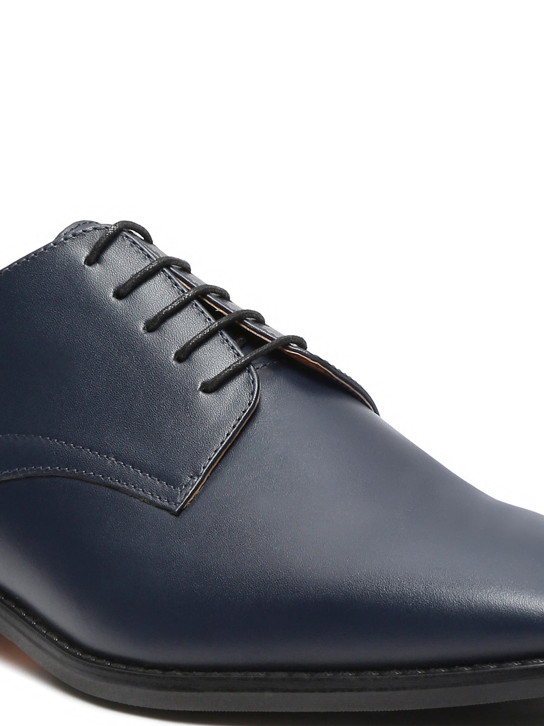 Italian Leather Derby Prussian Blue Shoes for Men