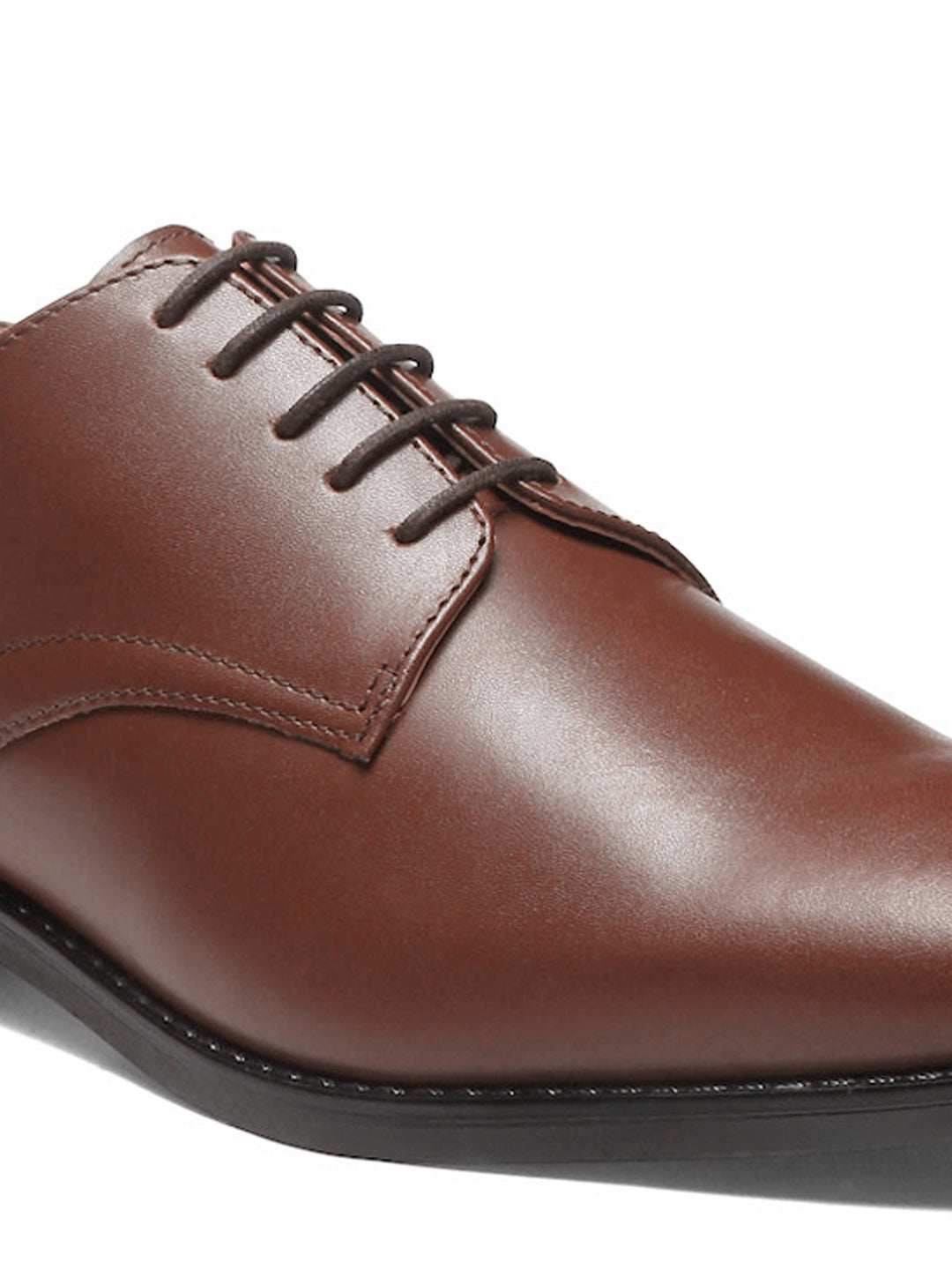 Italian Leather Derby Russet Tan Shoes for Men