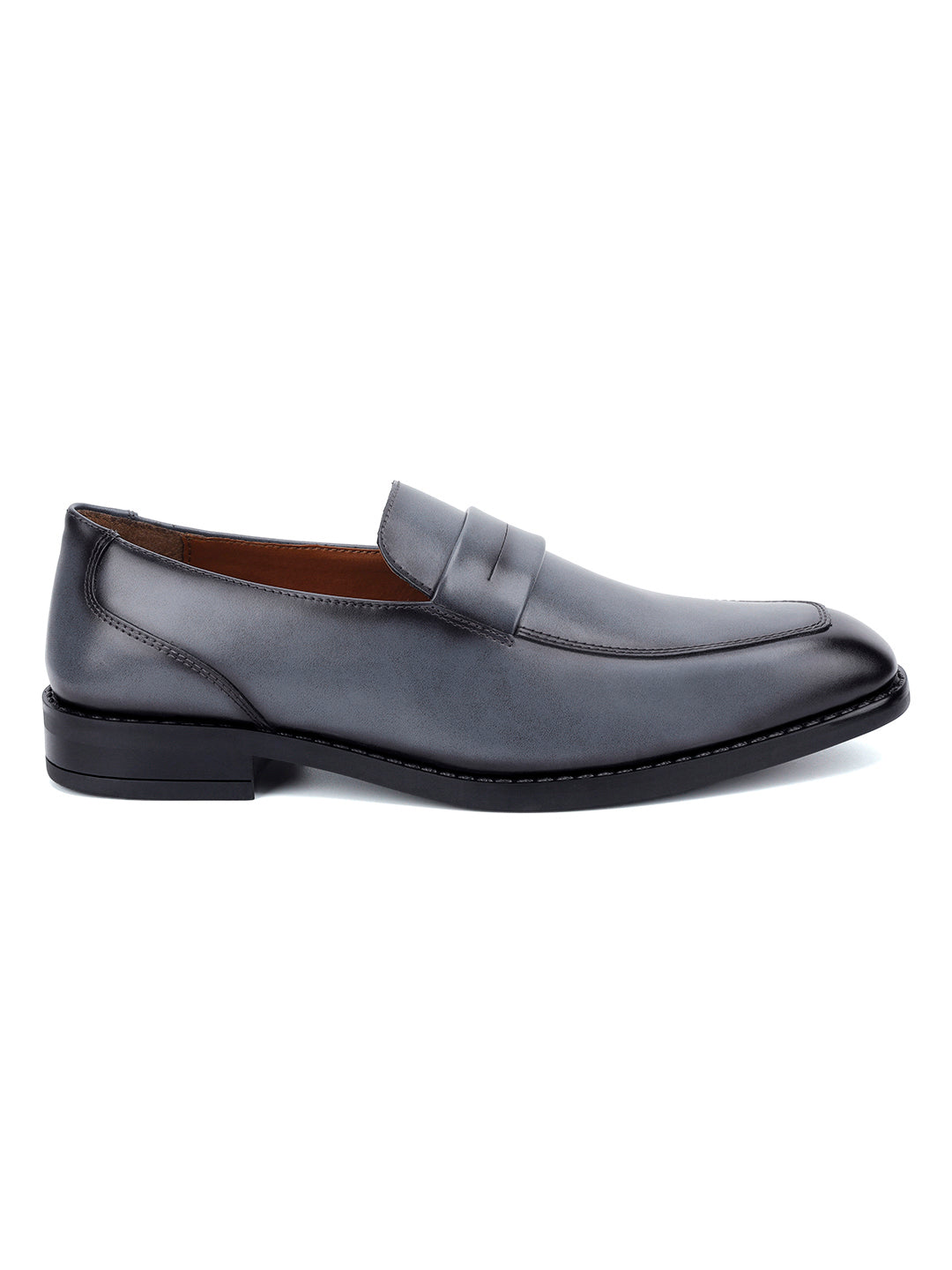 Ash Grey Dual Tone Moccasins Slipons for Men