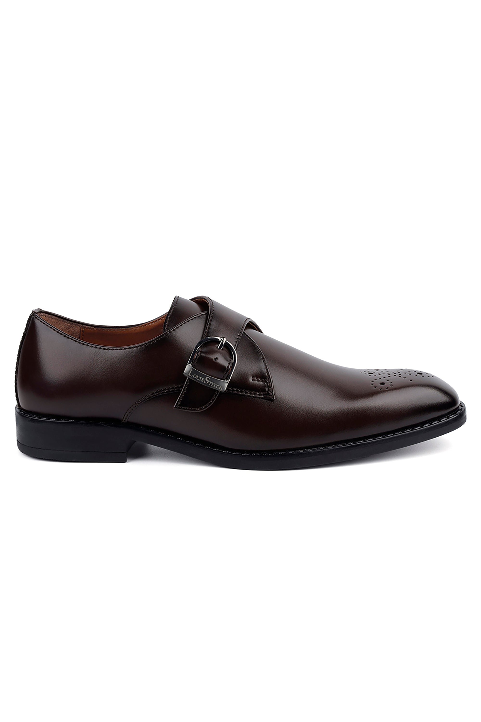 Brunette Brown Monks Slipons for Men