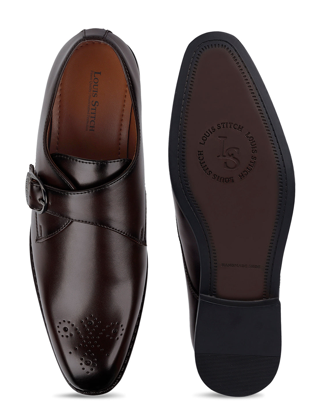 Brunette Brown Monks Slipons for Men