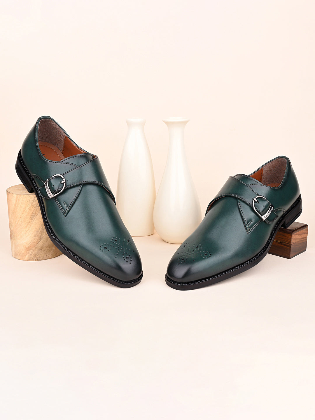 Seaweed Green Monks Slipons for Men