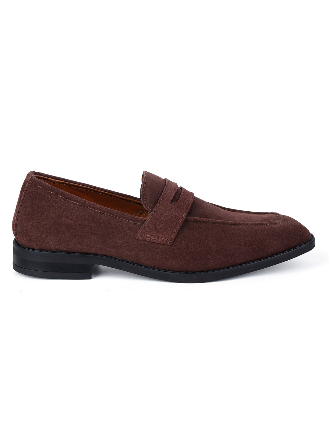 Brunette Brown Italian Suede Leather Moccasin Shoes