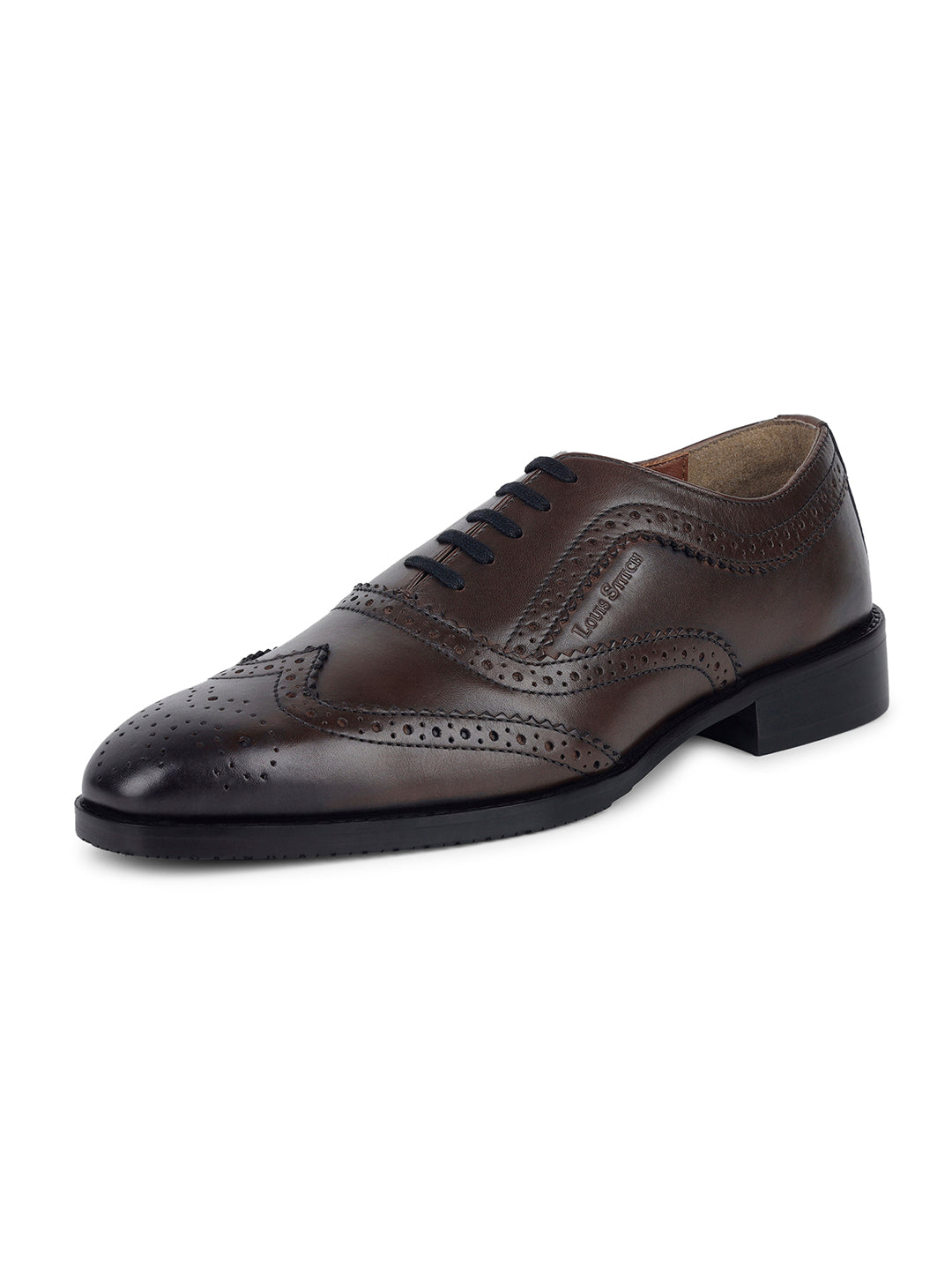 Brunette Brown Brogue Style Comfortable Laceups for Men