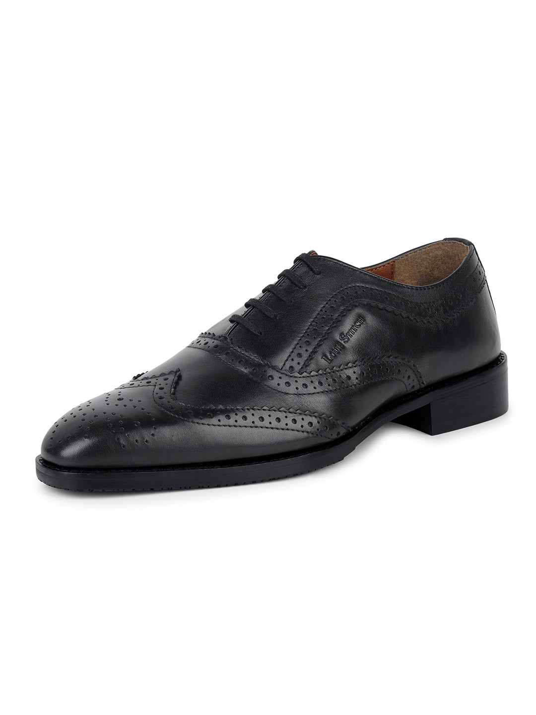 Jet Black Brogue Style Comfortable Laceups for Men